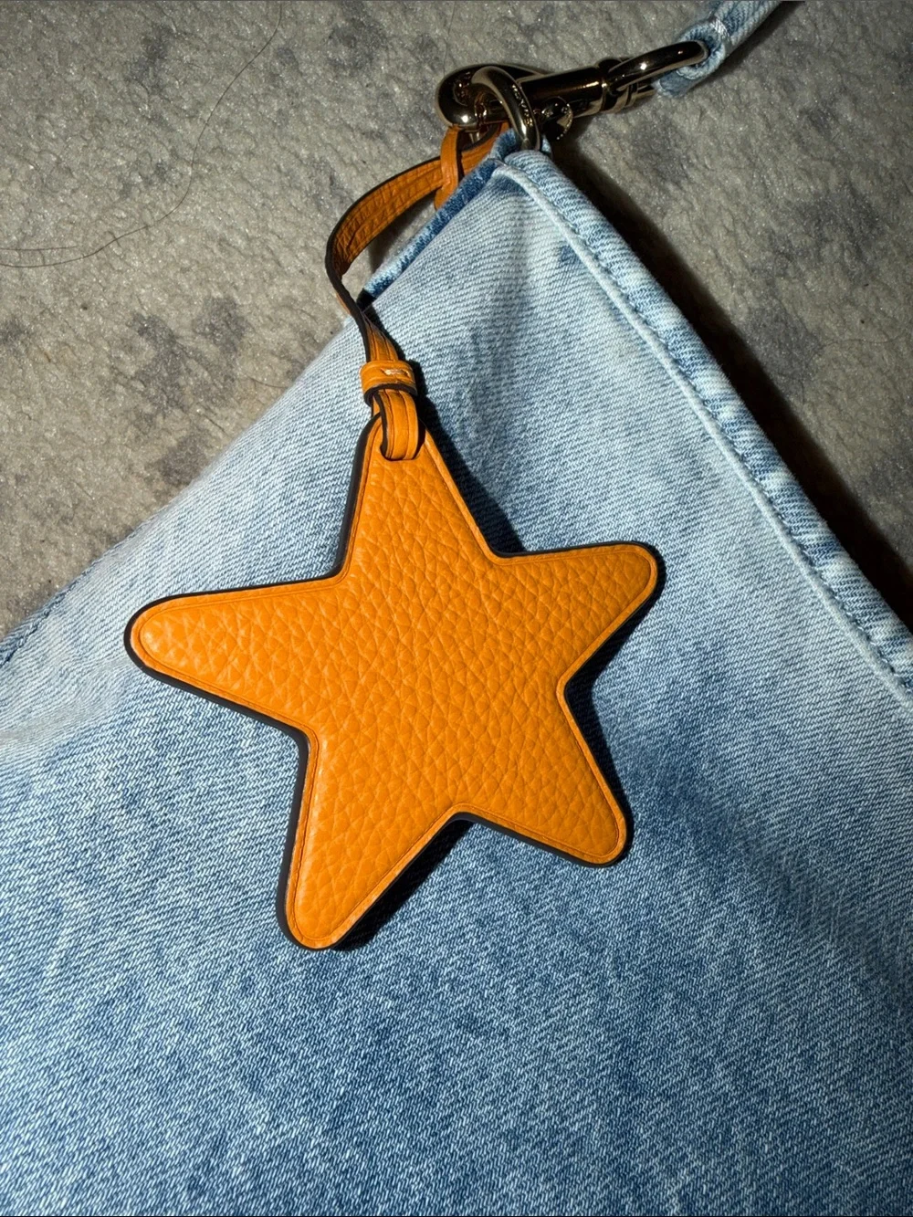 Coach LAUREL SHOULDER BAG IN LOVED DENIM WITH CHARMS